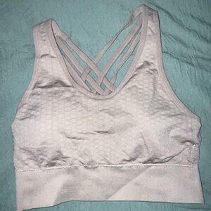 Open back sports bra
